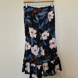 Billabong Women's Strange Talk Pant Capri Ruffle  28 Floral Summer Cover Up‎